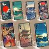 Japanese Style Art Japan Case For Samsung Galaxy S23 S24 Ultra S8 S9 S10 S22 Plus Note 10 20 Ultra S20 S21 FE Cover
