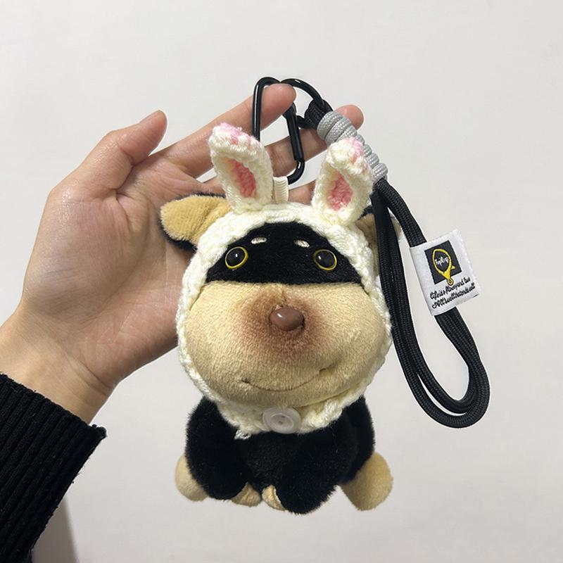 Cute Creative Bee Puppy Charm Bag Pendant Cute Diy Hanging Decoration Funny Keychain Kawaii Backpack Decoration Gifts