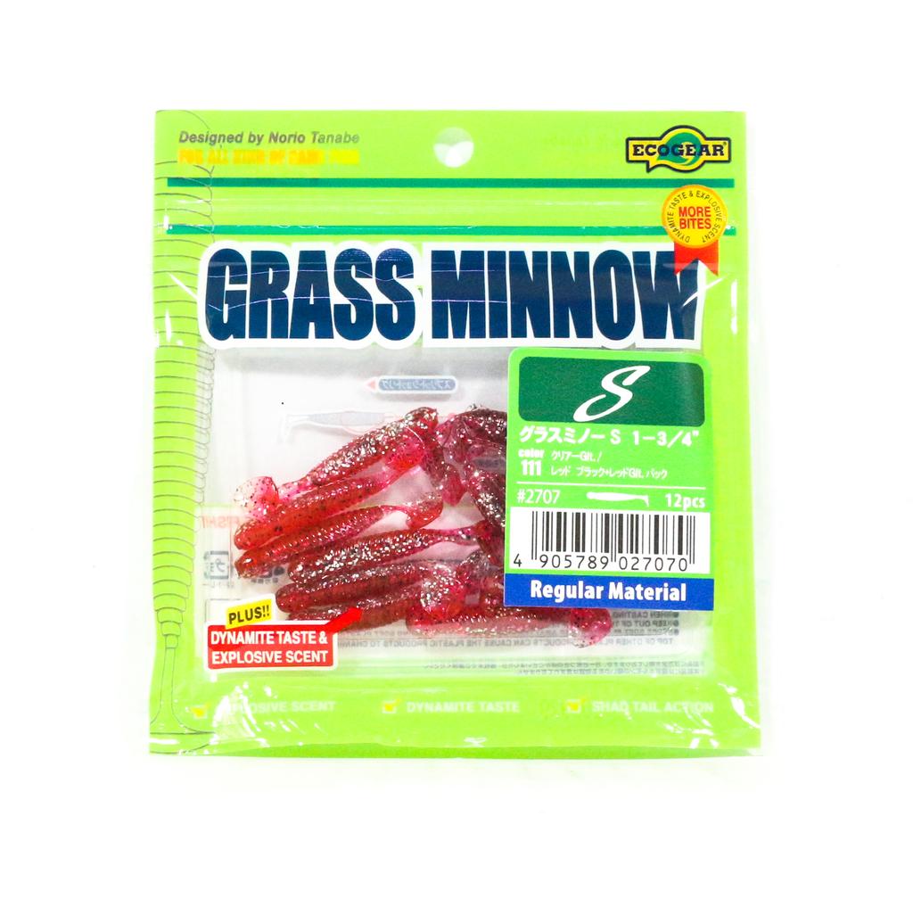 Ecogear Soft Lure Grass Minnow S 1-3/4 Inch 12 piece per pack 111 (7070)