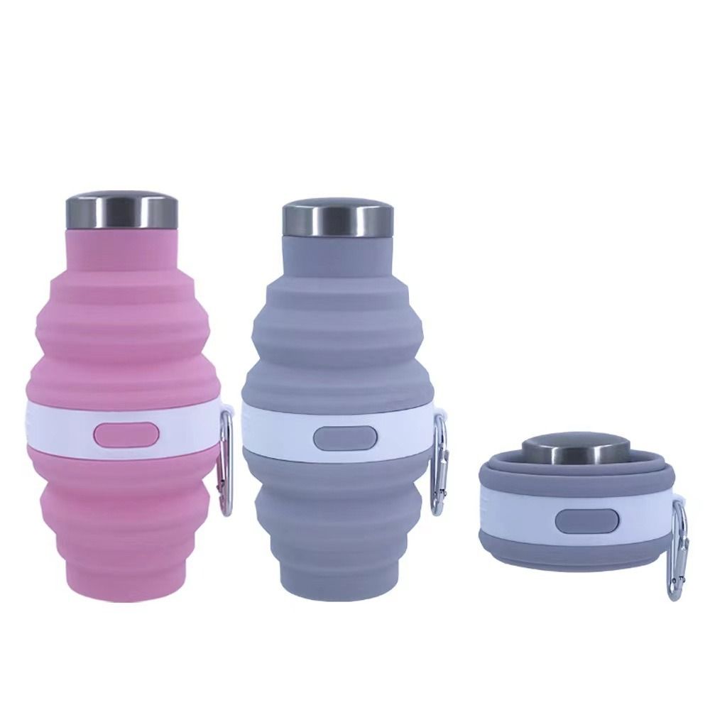 Silicone Collapsible Water Bottles Retractable Folding Drink Cups Reusable Hiking Cups for Outdoor