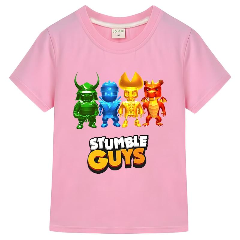 2023 детские футболки Stumble Guys, топ в стиле аниме, летние футболки с короткими рукавами, футболка y2k для детей, для мальчиков 10 лет, цельная одежда для мальчиков и девочек