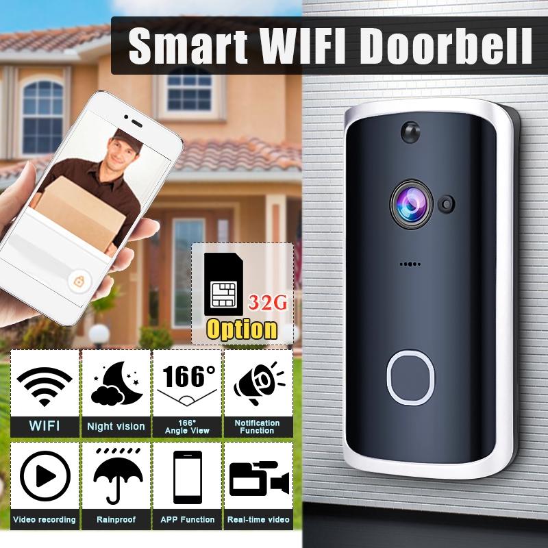 Умный WiFi Видеодомофон Камера Беспроводной Домофон Приложение Телефон Запись Фото Видео Дом Визуальная Безопасность Домофон