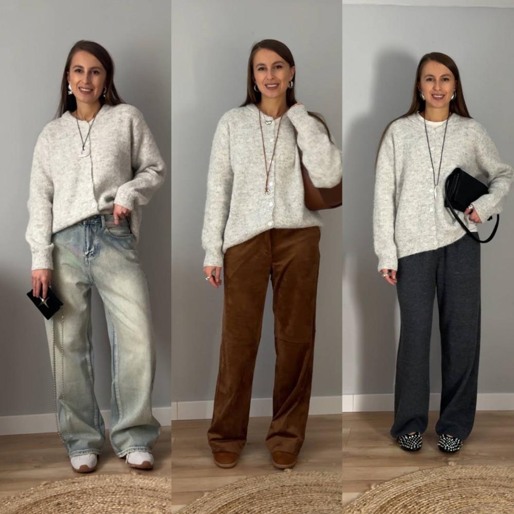 Hirsionsan элегантный свитер с длинным рукавом для женщин 2025 новый шерстяной однобортный женский повседневный кардиган мягкий гибкий трикотажный пиджак