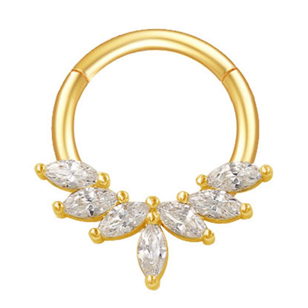 Стильное хрустальное кольцо для носа из нержавеющей стали серебристого цвета, аксессуары для пирсинга тела для вечеринок