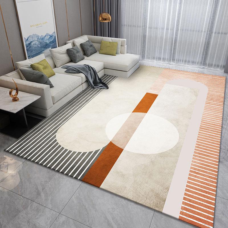 Modern Large Area Rug - Washable Carpet for Living Room or Bedroom with Nordic Style