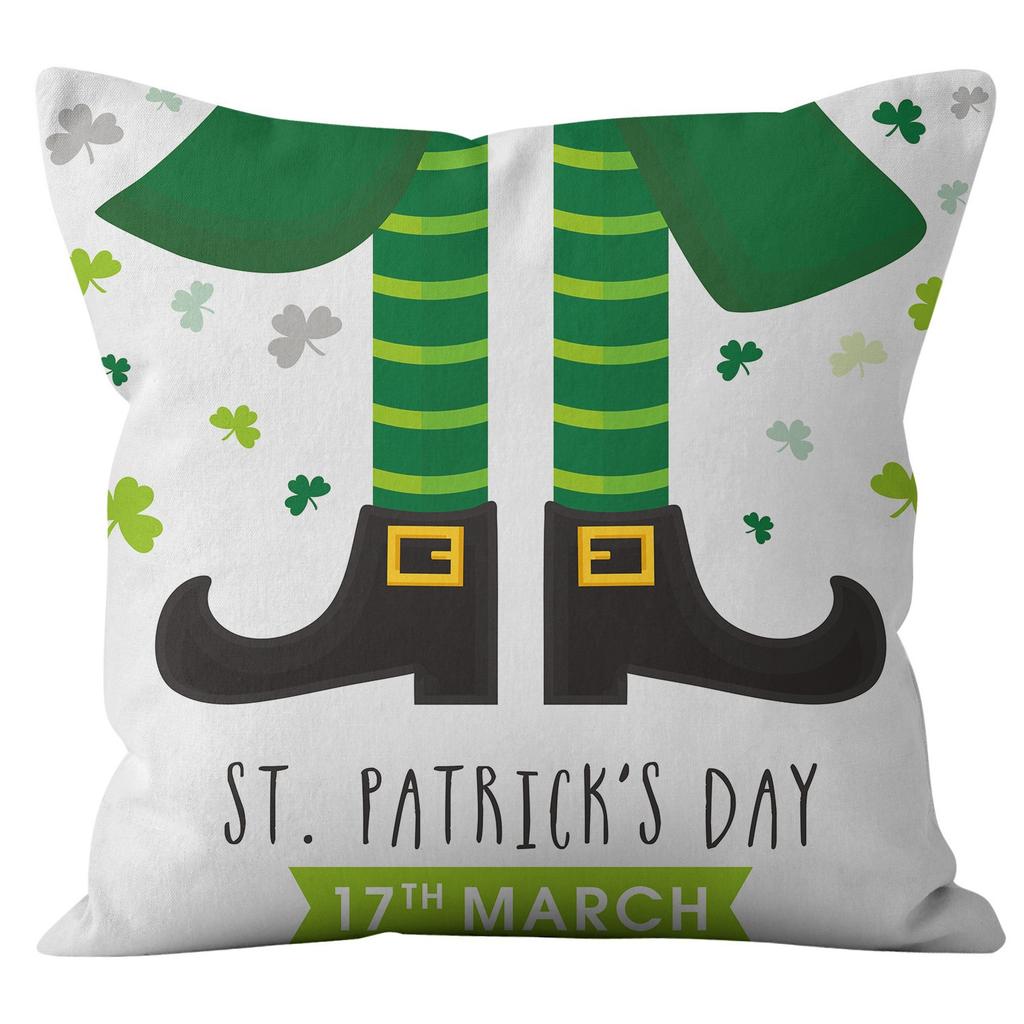 Наволочка для дома Ст. Наволочка на День святого Патрика Четырехлистный клевер Клетчатая Наволочка на диванную подушку
