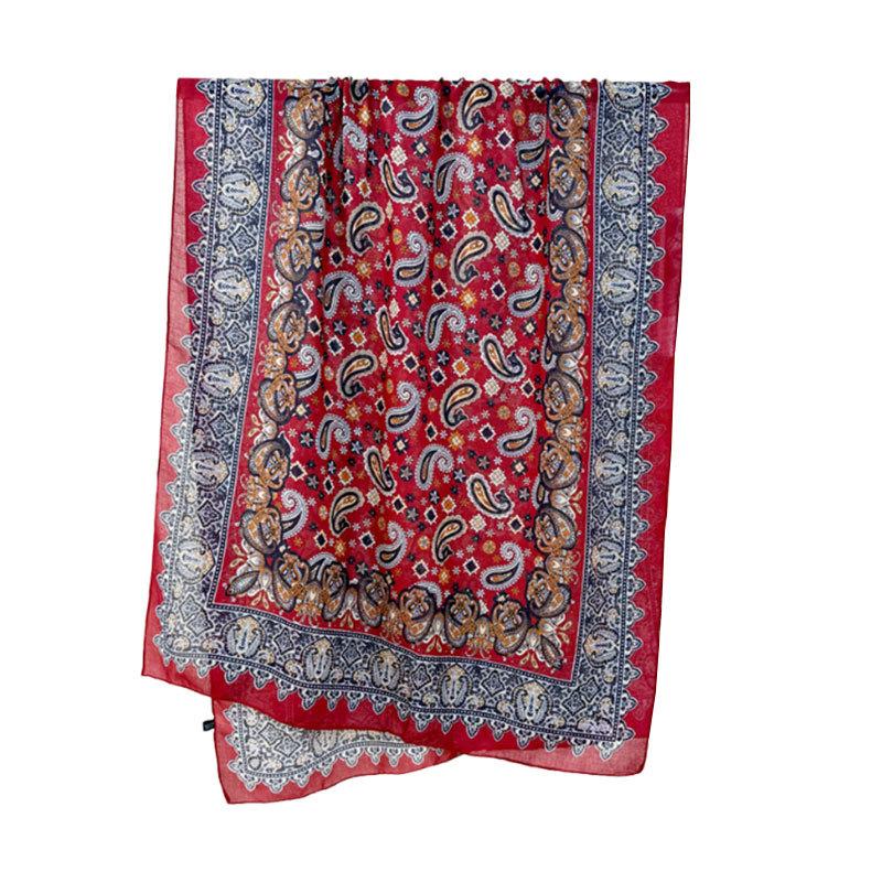 Этнический стиль принт «кешью» длинный шарф для женщин с высококлассным и универсальным классическим узором для путешествий, солнцезащитная шаль