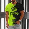 Summer Men 3D King Printing T-Shirt Short Sleeve Clothing Male Casual Streetwear Fashion Trend Outdoor Tees&Tops