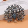 Heavy Industry Full Drill Peacock Open Screen Brooch Rhinestone Animal Pin Women'S Winter Coat Sweater Corsage Accessories Are Now