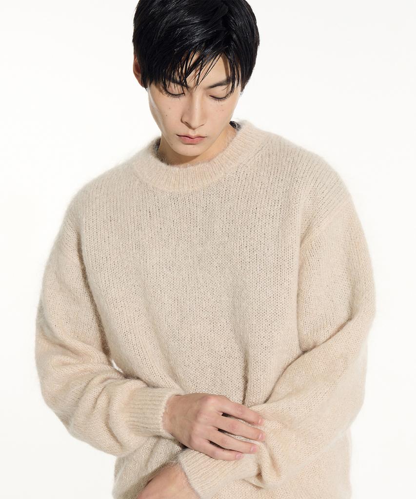 SIECLE Mohair Round Knit (Beige)