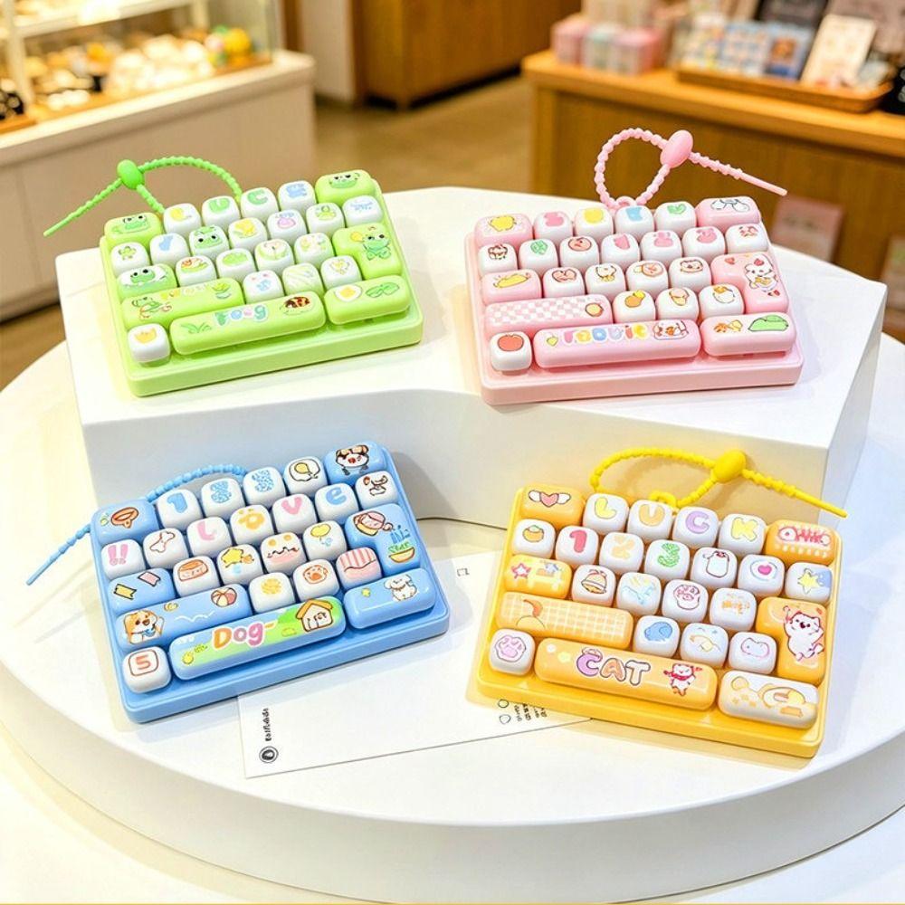 Cartoon Mechanical Keyboard Toy Hanging Keycap Clicker Toy Cute Bag Pendant Bag Charm