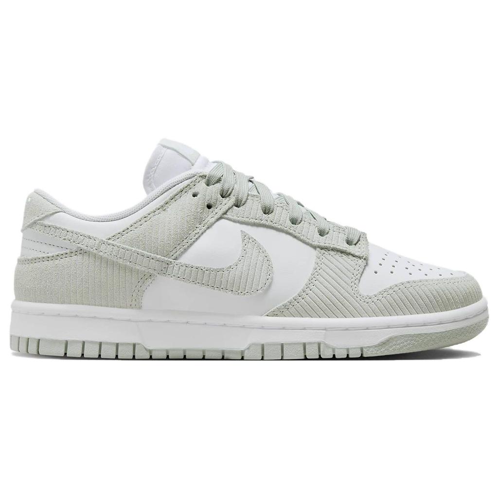 Nike Dunk Low Light Серебристые вельветовые женские кроссовки Серо-белый FN7658-100