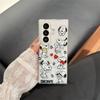 Cute Creative Love Heart Snoopy peanut Folding Magsafe Wireless Charge Case For Samsung ZFold 3 4 5 6 ZFold7 3D Magnetic Holder