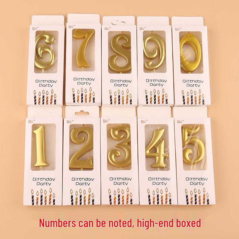 LIEI Gold Number Birthday Candle