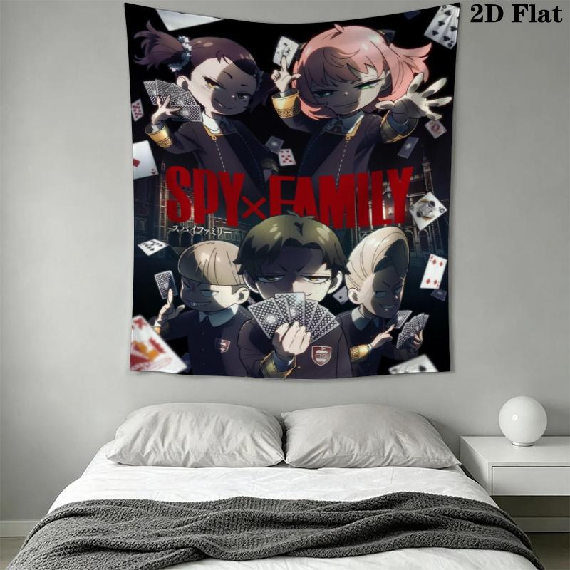 SPY×FAMILY Wall Tapestry Aesthetic Wall Hanging Printed Fabric Blanket Decorative Tapestries for Bedroom Living Room Home Decor