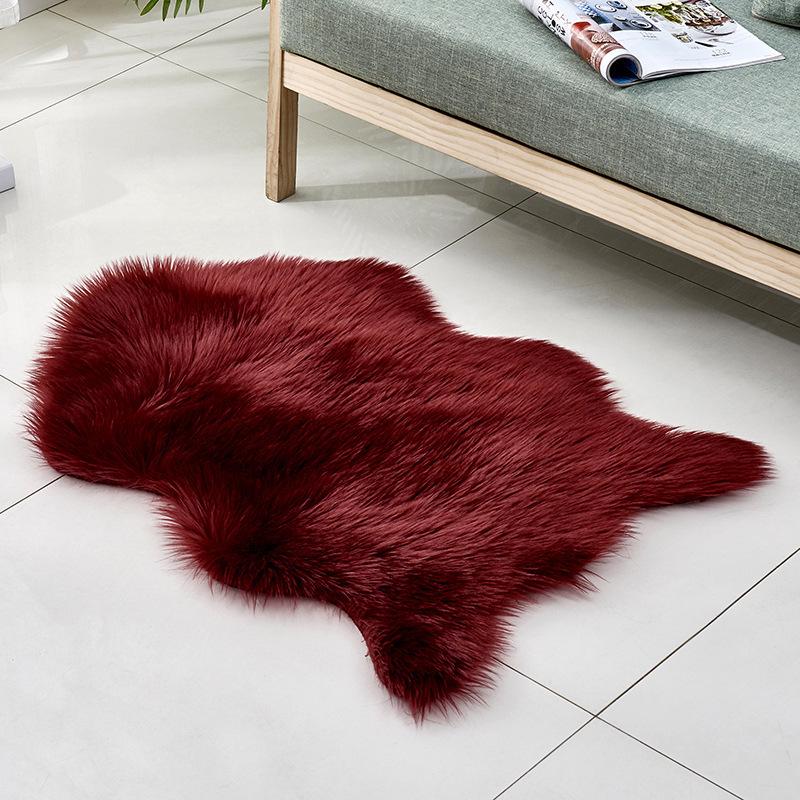 Modern Euro-Style Imitation Wool Long Pile Floor Mat for Living Room or Bedroom