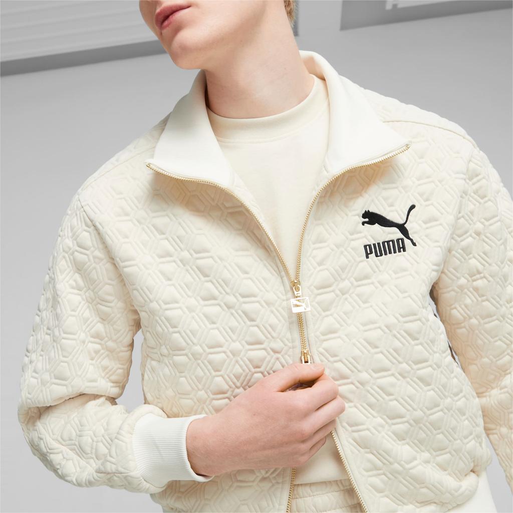 Puma T7 Luxe Sport Повседневная свободная куртка с длинным рукавом и воротником-стойкой, куртка унисекс для высоких гор и снега 620852-87