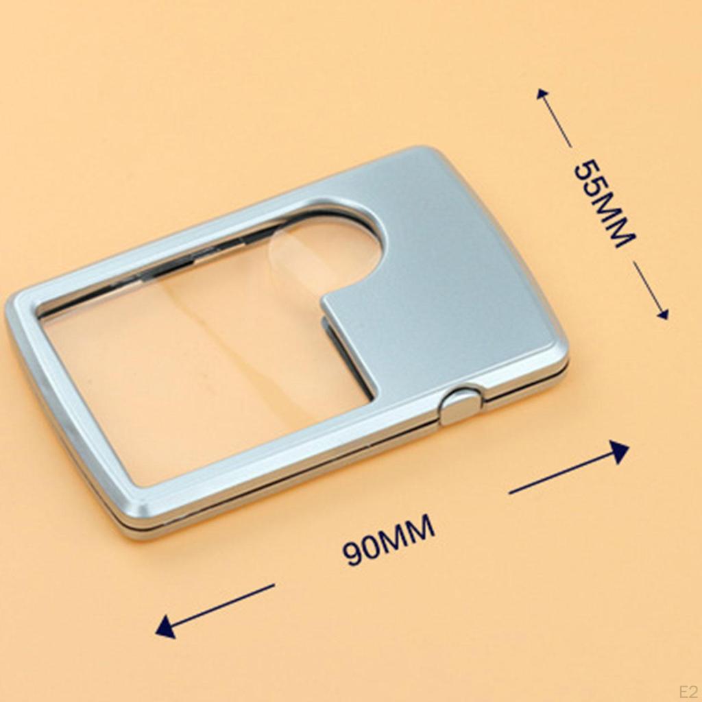 Карманная лупа-карта с двойным увеличением и подсветкой 3X 6X для чертежей