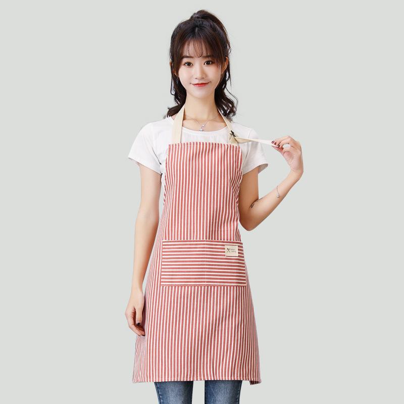 Unisex Korean-Style Cotton Cooking Apron – Breathable Summer Fashion Waist Apron