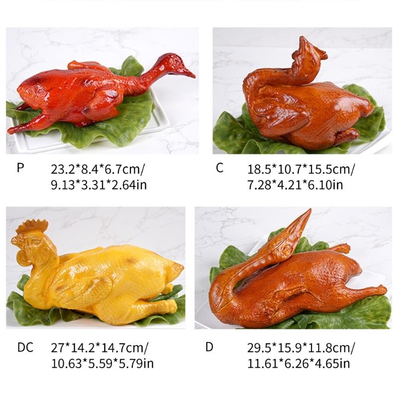 Реалистичная жареная утка Искусственная жареная курица Реалистичная вареная курица ломтиками Для украшения кухни Ресторанная выкладка