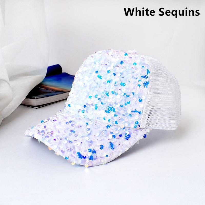 Новая бейсболка с пайетками, градиентная яркая сетчатая шляпа, уличное солнцезащитное укрытие для мужчин и женщин с утиным языком