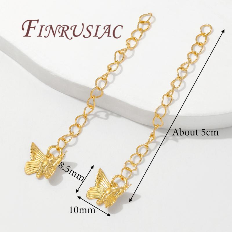 10-20pcs 18K Gold Plated 5cm Extension Chain For Jewelry Making,Necklace Extender,DIY Connectors For Bracelets Accessories