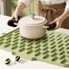 Tilted Design Silicone Drain Pad Non-Slip Water Drip Catcher Countertop Drain Tray  Hot Pots Pans