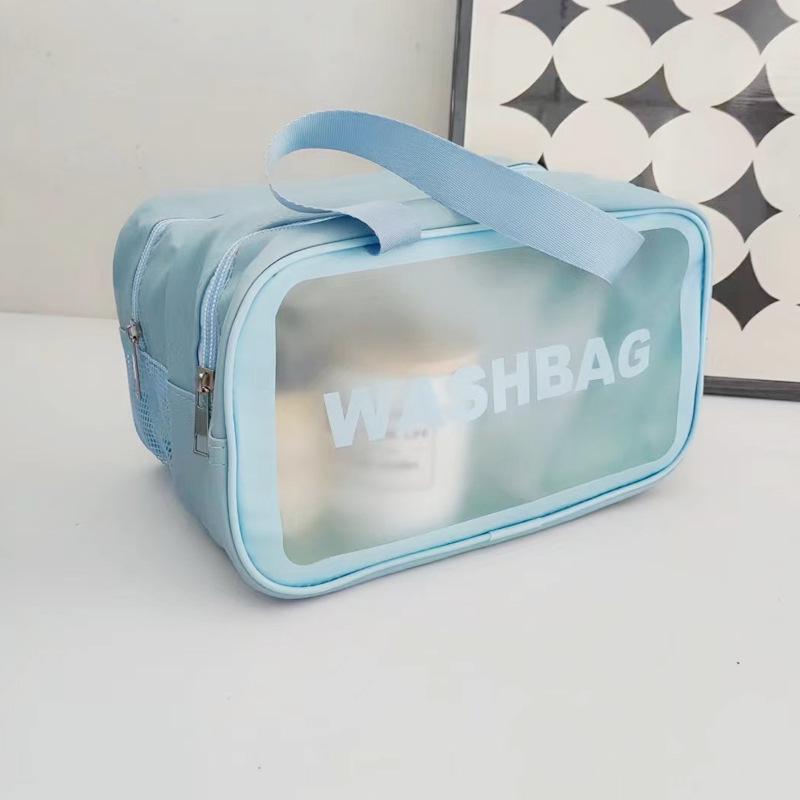 Косметичка ПВХ большой вместимости - Стиль знаменитости, Многоцелевая, Разделение влажного/сухого, Хранение косметики