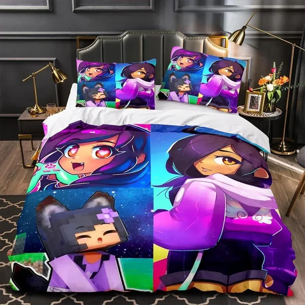 Comforter Aphmau Jessica Bravura Bedding Set 3D Printed Suitable For Bedroom Kids Home Textile