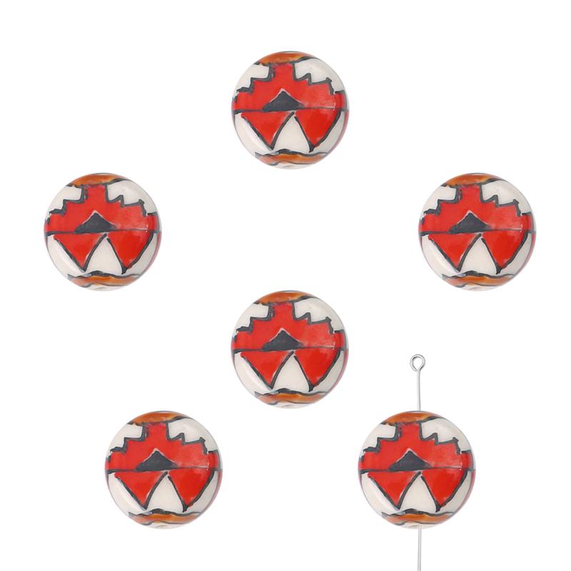 2 шт./пакет, ручная роспись, 15 мм, керамические фарфоровые бусины, цветочные сердечки, очаровательные бусины, свободные бусины-разделители для ожерелья, сережек, сделай сам, изготовление ювелирных изделий