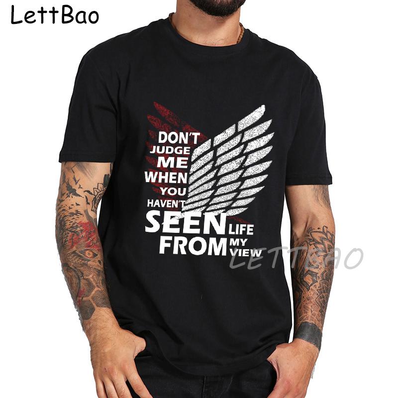 Men Kawaii Attack On Shadow Monstergraphic Tees Japanese Anime Attack On Titan T Shirt