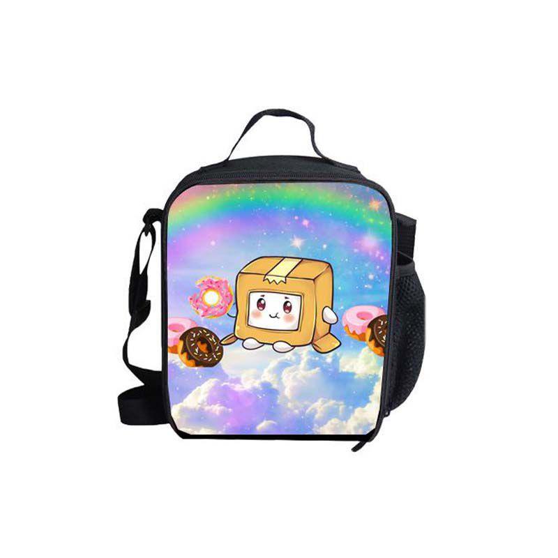 Lankybox Cartoon Lunch Bag Set 3 Piece Shoulder Backpack Package