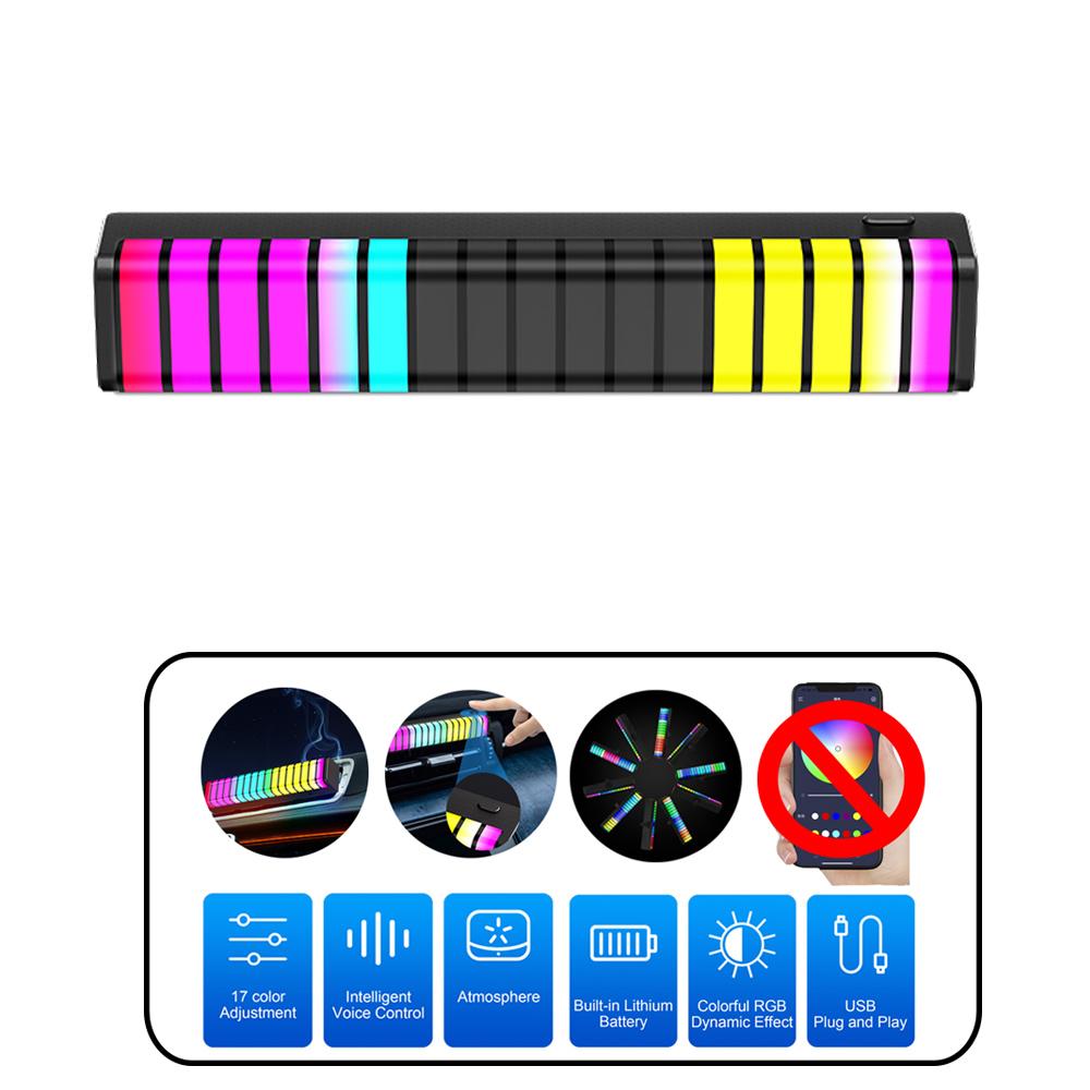 256 цветов автомобильная музыкальная ритм-лампа освежитель воздуха RGB светодиодная лента управление через приложение звуковое управление атмосферное освещение автомобильные аксессуары