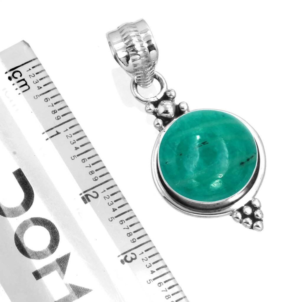 925 Sterling Silver Pendant Women Gemstone Handmade Jewelry Thanksgiving Gift Amazonite Angelite Blue Opal Botswana Agate Mohave Azurite Chrysocolla