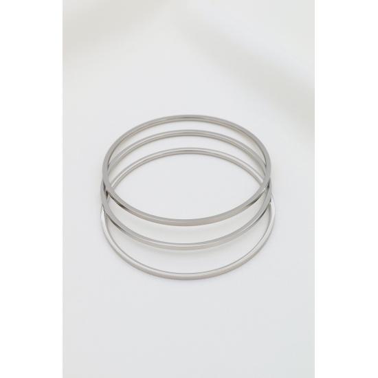 Тройной браслет Ajda Gold Steel Браслет Шарм Стильный комбинированный браслет