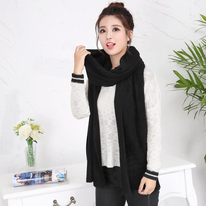 1PC Solid Women Men Scarf Knitted Unisex Thick Warm Winter Long EMA