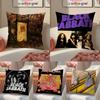 B-Black S-Sabbath Группа Подушка Чехол для подушки Противопылевой клещ Чехол для подушки Невидимая молния Шелковистый короткий плюш Чехол для диванной подушки
