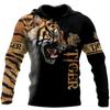 Autumn New Sweatshirts 3D Tiger Printing Hoodies For Men Fashion Trend Harajuku Oversized Pullover Animal Pattern Y2k Clothes