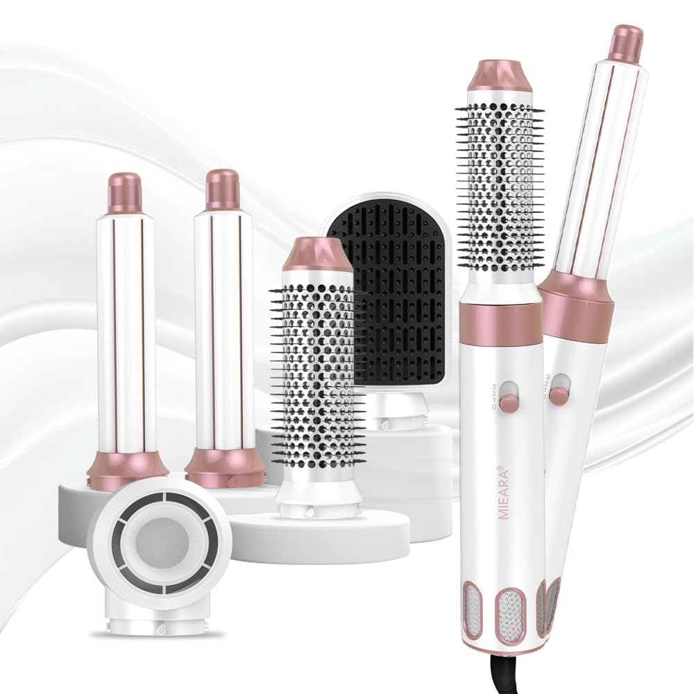MIEARA Hair Dryer Is a 5 In 1 Hair Styler with Hair Dryer Negative Ion Fast Hot Air Volume Hair Dryer Brush for All Hair Brush, Brush, Up, Dryer,