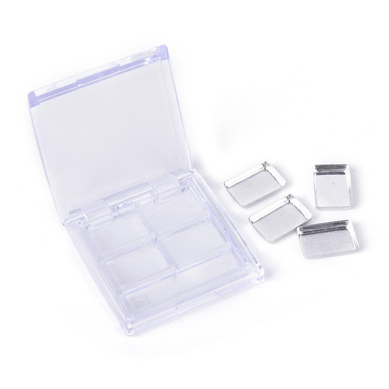 Empty 4 Square Grids Eyeshadow Lipstick Powder Box Case Cosmetic Packing+Palette