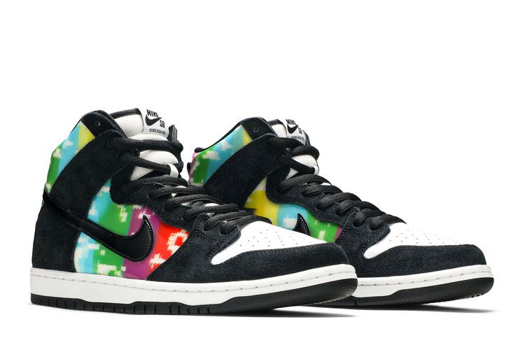 Мужские кроссовки Nike SB Dunk High TV Signal Черный/Мульти