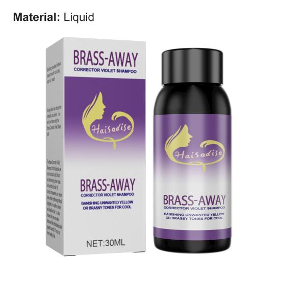 Yousheng 30 мл Шампунь для волос Brass Away Стойкий Широкое применение Корректор цвета волос Фиолетовый шампунь для красоты