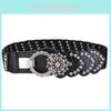 Trendy Water Drilled Elastic Waist Belt For Women With Crystal Embellishments For Daily Use