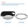 Haoge LH-W58P 58mm Square Metal Screw-in Lens Hood with Hollow-out Cap for Leica Rangefinder Cameras with 58mm E58 Filter Thread Lens, Silver