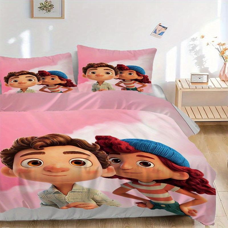 3pcs Luca & Giulia Marcovaldo Bedding Set, 1 Soft Quilt Cover + 2 Pillowcases, Machine Washable, Suitable for All Seasons, Perfect Gift for