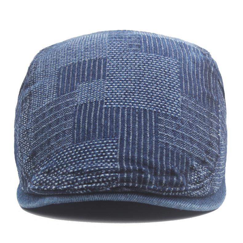 Spring Beret Autumn Thin Denim Forward Cap British Vintage Newsboy Cap Outdoor Sunshade Cap Peaked Cap Gatsby Painters Hat