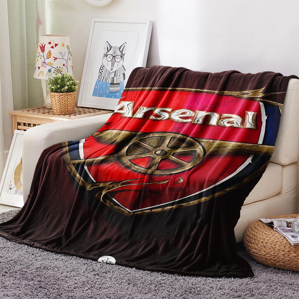 Arsenal team logo Print FlAannel Blanket, High quality Comfortable for All Seasons, Home Decor, Warmth and Comfort