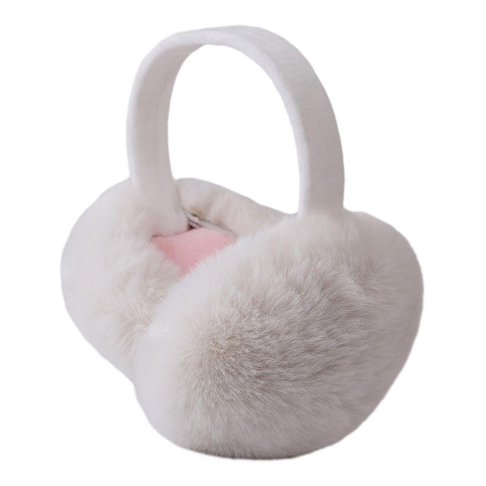Мягкие плюшевые наушники с защитой от холода, зимние теплые складные наушники из искусственного меха, подарки