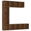 3152715 vidaXL Ensemble bibliothèque-meuble TV 3 pcs Chêne marron 180x30x180cm