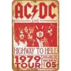 AC DC Vintage Heavy Metal Music Cool Classic Rock Band Metal Tin Sign for Home Restaurant Cafe Bar Art Wall Decoration Gifts